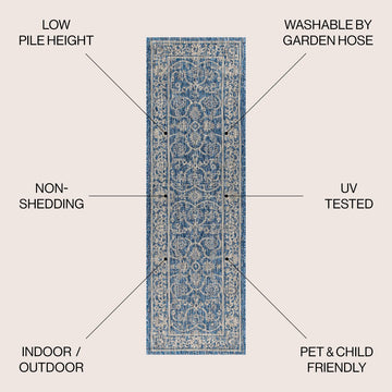Palazzo Vine And Border Textured Weave Indoor/outdoor Area Rug